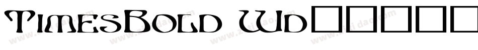 Times-Bold Wd字体转换